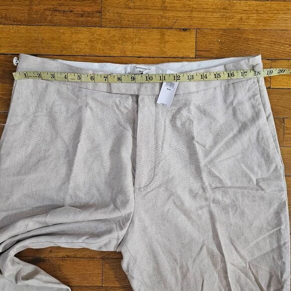 Banana Republic Herringbone Linen Suit Pants Natural Beige 36x3 - Picture 6 of 10